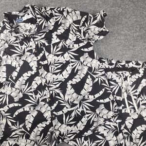 Old Navy mens Floral Tropical Button Up Shirt and swim trunks size XXL #330